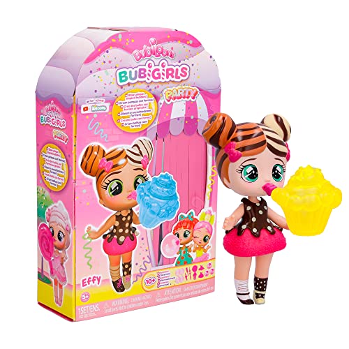 IMC Toys BUBIGIRLS Effy | Sammlerstück-Überraschungspuppe zum Verkleiden, die Luftballons aufblast, mit 12 Zubehörteilen – Geschenkspielzeug für Kinder ab 5 Jahren