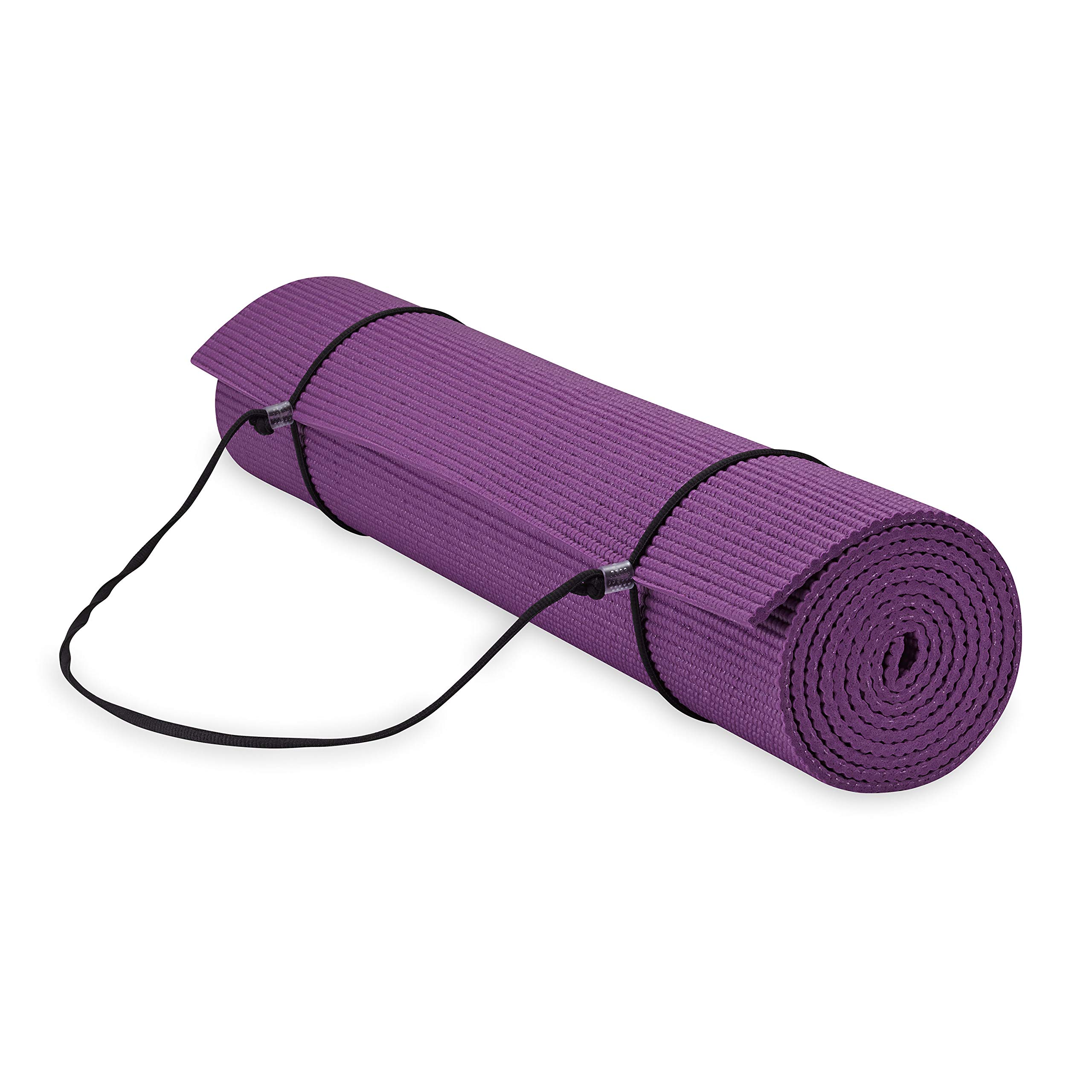 Gaiam Essentials Premium Yogamatte mit Yogamatte, Tragetuch, lila, 183 cm L x 61 cm B x 0,6 cm dick