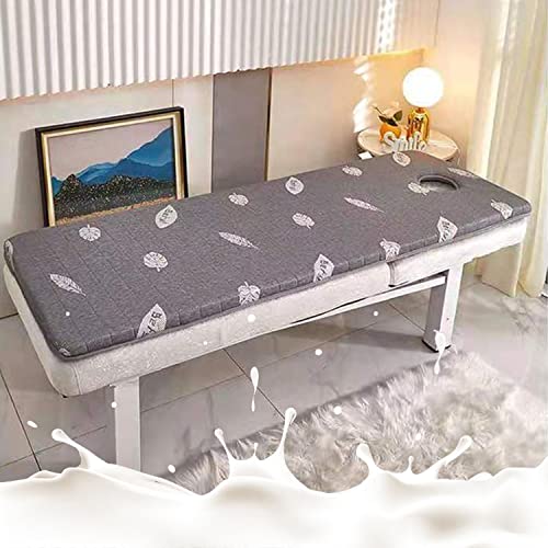 Matratze Für Massageliege Trapezförmige Matratzenauflage Für Spa-Betten Mit Atemloch Salon Memory Foam Matratzenauflage Für Peitschenbett Massagezubehör Tischauflage,Grau,70x190cm