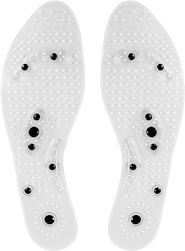 Magnetische Einlegesohlen, Akupressur Schuheinlagen für Männer Frauen Massage Fußtherapie Relief Schmerz Cuttable