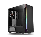 Thermaltake H200 TG RGB ATX PC-Gehäuse | 1 vorinstallierter 120mm Lüfter | Tempered Glass | Schwarz