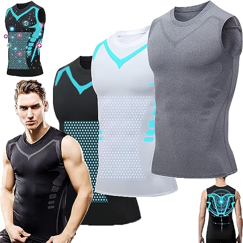 UIRPK LuckySong Ionic Shaping Vest,Expectsky Ion Shaping Vest,Biowang Ionic Shaping Sleeveless Shirt (3PCS,M)