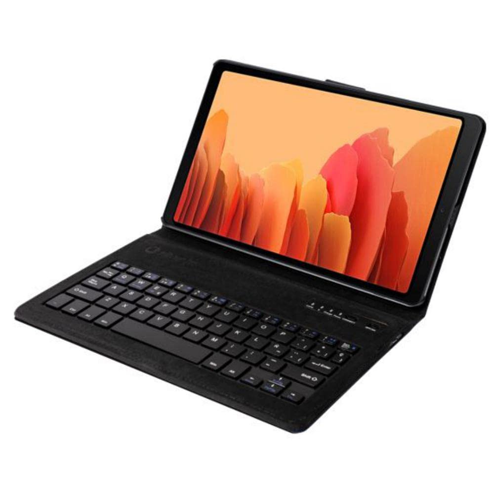 Silver HT - Hülle mit Bluetooth-Tastatur für Samsung TAB A7 2020 (T500 / 505) 10.4". Spanische Tastatur. Rot