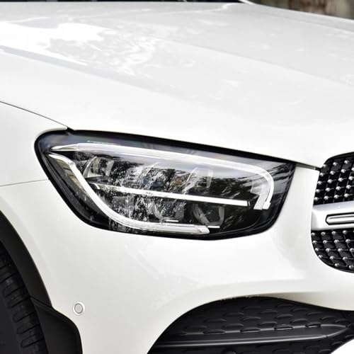 GLZHJ Passend für Mercedes-Benz GLC A-Klasse 2019-2023 HD Auto Scheinwerfer Film Tönung TPU Aufkleber Auto Hand Lampe Dekor Folie Auto Zubehör