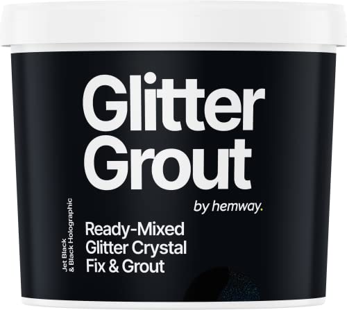 Hemway fertig gemischte Glitter Grout 4.5kg Schwarz Grout/Schwarz Holographische Glitter