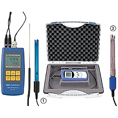 neoLab 2-5486 pH-/Redox-/Temperatur-Messgerät im Set mit Pufferlösung und Koffer