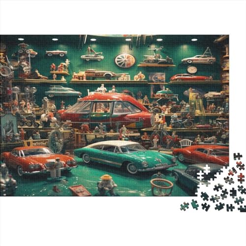 Motorfahrzeuge Holzpuzzles für Erwachsene, 1000 Teile, Puzzle für Erwachsene, interessantes Spielzeug, personalisiertes Puzzle, Lernspielzeug, 1000 Stück (75 x 50 cm)