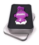 Onwomania Music Man Musik Lila USB Stick in Alu Geschenkbox 128 GB USB 3.0