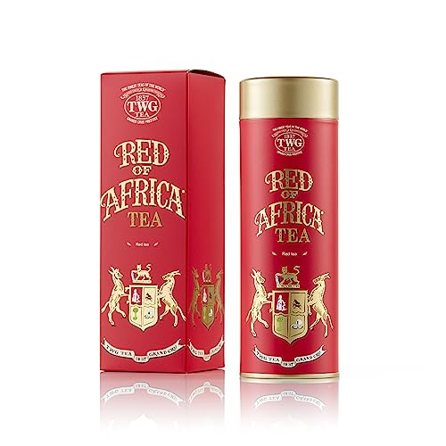 TWG Tea | Red of Africa Tea | Rooibos-Tee | Zitronenmelissenblätter & Ringelblume | Haute Couture Dose, 100G | Geschenkset