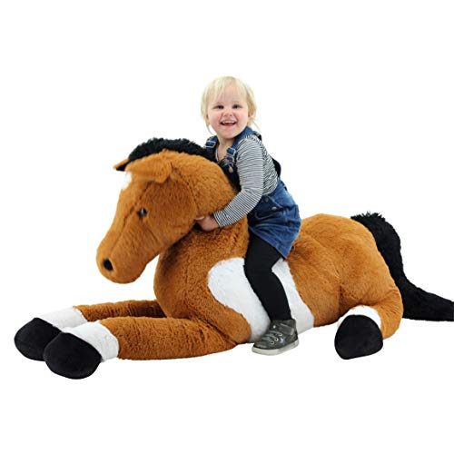 Sweety Toys 10981 XXL Pferd Plüschpferd liegend Brownie 160 cm