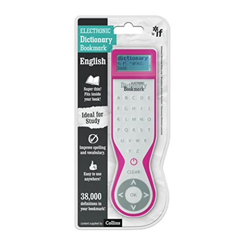 IF Electronic Dictionary Bookmark Single Language Definitions - English, Pink