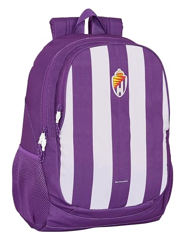 safta Real Valladolid Schulrucksack, ideal für Kinder unterschiedlichen Alters, bequem und vielseitig, Qualität und Widerstandsfähigkeit, 32 x 16 x 44 cm, Violett, dunkelviolett, Estándar, Casual