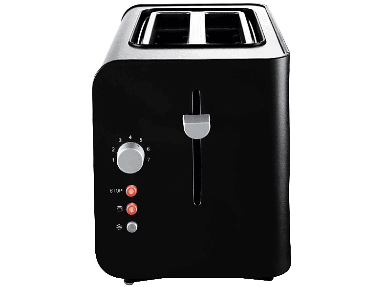 KOENIC KTO 120 Toaster Edelstahl/Schwarz (870 Watt, Schlitze: 2) 2