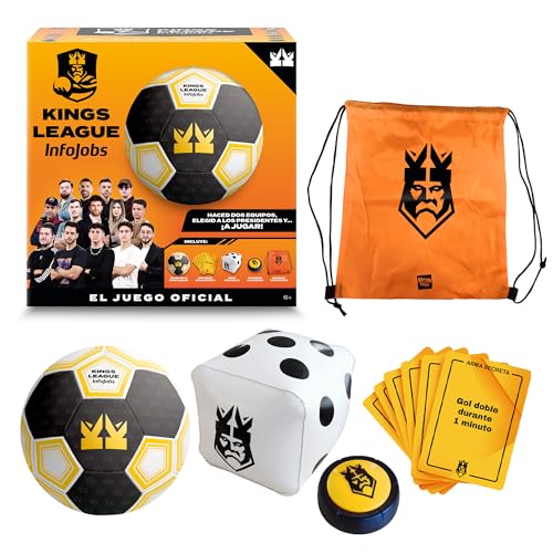 IMC Toys Offizielles Kings League-Fußballspiel, Nachbildung eines königlichen Spiels, inkl. Ball, Karten und Druckknopf für Kinder ab 6 Jahren