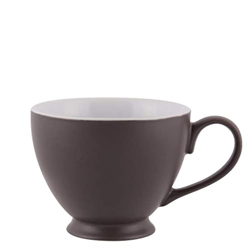 Plint Set of 6 Stoneware Tea Mugs, Almost Black Color Coffee Cups, Stoneware Coffee Mugs, Tea Mugs, Porcelain Coffee Mug, Cappuccino Cups 350 ml