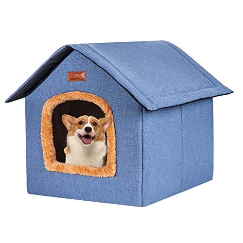 Tragbares Haustierhaus | Tragbares Outdoor-Katzenbett mit Abnehmbarer weicher Matte | Atmungsaktive abnehmbare Hundehütte Indoor Ourdoor für Katzen, Hunde, Kätzchen und kleine Haustiere Anloximt