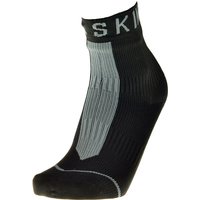 SealSkinz Unisex-Adult Herren Waterproof All Weather Ankle Length Socke, schwarz/grau, XL, XLarge