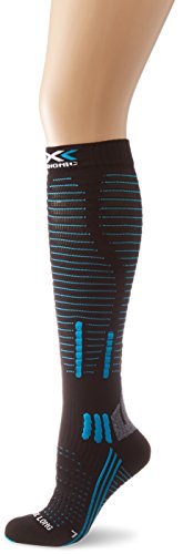 X-Socks Funktionssocken Effektor Trekking Compression Lady, Black/Grey/Turquoise, 39/42 S
