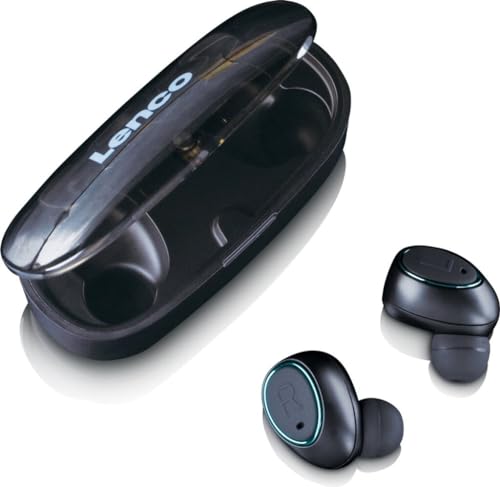 Lenco EPB-410BL True Wireless Kopfhörer In Ear Headset, Schweißresistent, Wasserbeständig Schwarz