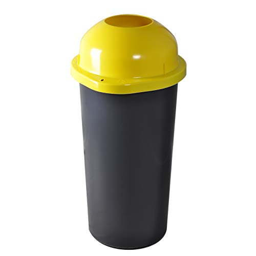 KUEFA 60L Mülleimer/Müllsackständer mit Einwurf (Gelb)