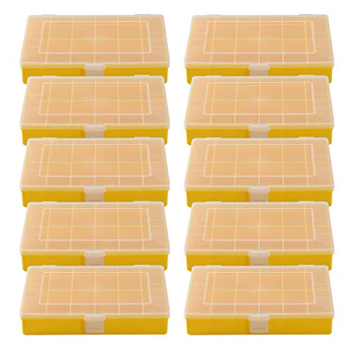 10er-Set Sortimentskasten 12 Fächer gelb Werkstatt Box Sortimentskiste
