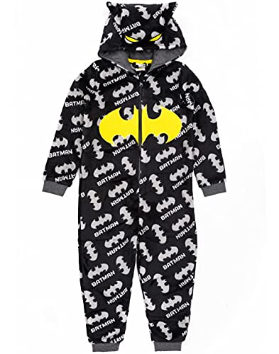 DC Comics Batman Onesie Pyjamas Jungen Kinder Dark Knight Black PJs 11-12 Jahre