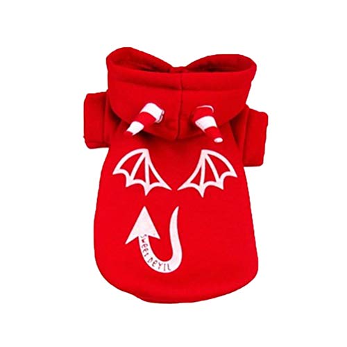 UKCOCO Warme Mäntel Für Frauen Winter Halloween Hundekostüme - Leuchtende Haustiere Hunde Hoodie Halloween Ghost Pattern Niedlichen Kostüm Warmes Sweatshirt für Halloween