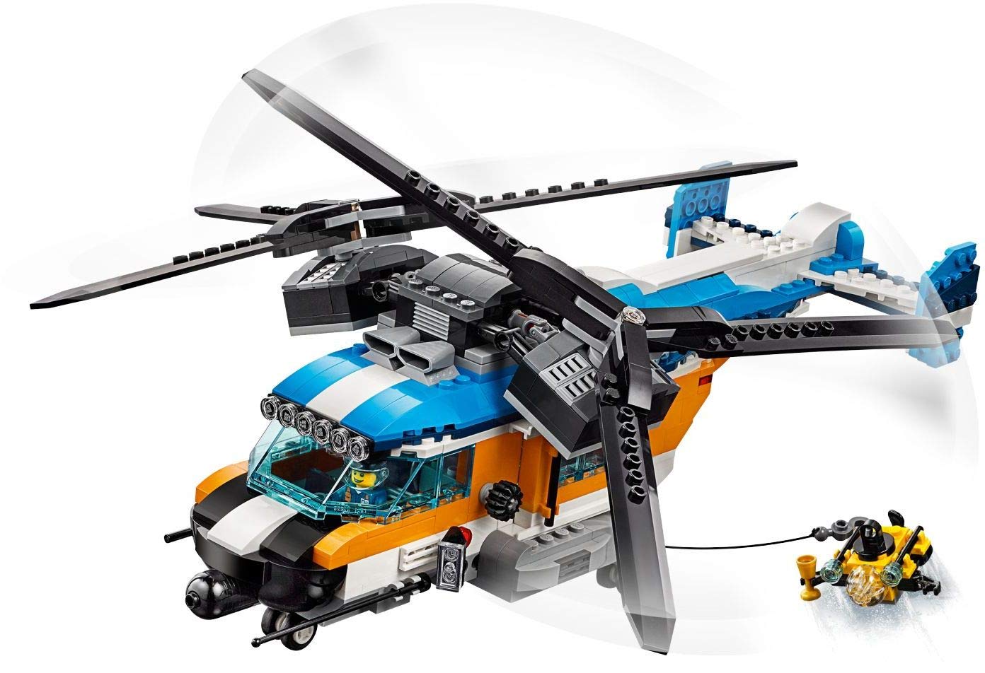LEGO 31096 Creator 3-in-1 Set: Doppelrotor-Hubschrauber, Jet oder Luftkissenboot