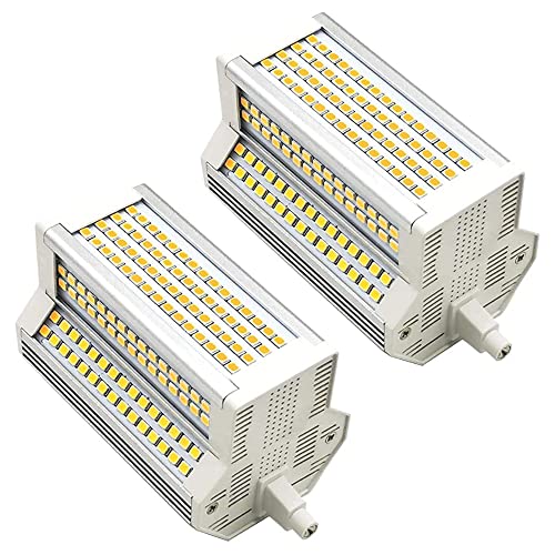 TPMAFF R7s LED Birne 118mm 500W Äquivalent,J118 Doppelseitiger Sockel 50W Flutlichter R7S Birnen,5400LM Dimmbar 220° Abstrahlwinkel Einbau LED Glühbirnen (2er Pack)