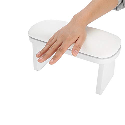 Nagel Armlehne-Nail Art Leder Maniküre Handauflage Kissen Tisch Schreibtisch Station für Armlehne Maniküre Salon (Farbe : Weiß)