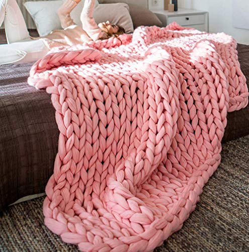 YIYIDA Decke Handgefertigt Riese Klobig Sticken Werfen Sofa Decke Handgewebt Sperrig Decke Zuhause Dekor Geschenk