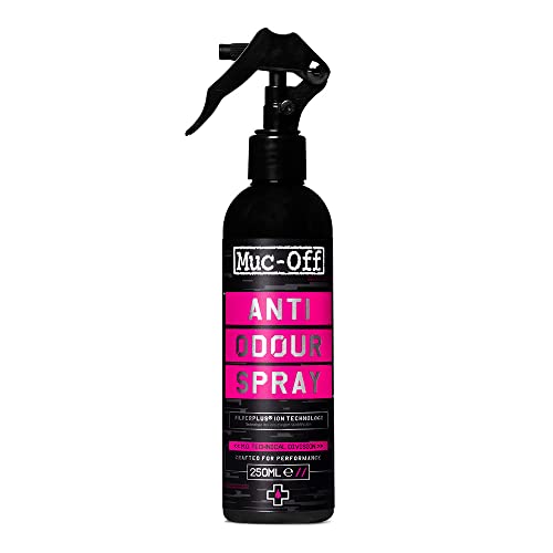 Muc-Off Anti-Geruchs-Spray, 250 Milliliter – Effektiver Geruchsentferner für Stoffe und Textilien – Ideal zum Auffrischen von Sportbekleidung und Ausrüstung