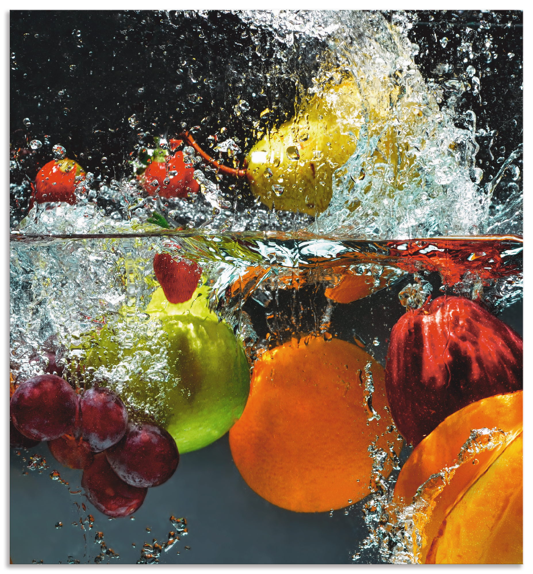 Artland Küchenrückwand "Spritzendes Obst auf dem Wasser", (1 tlg.)