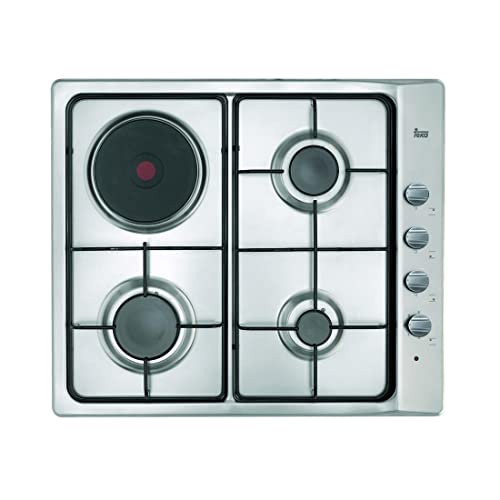 COCINA E/60.3 3G 1P AL NAT 3 fuegos + 1 eléctrica, mandos laterales metalizados