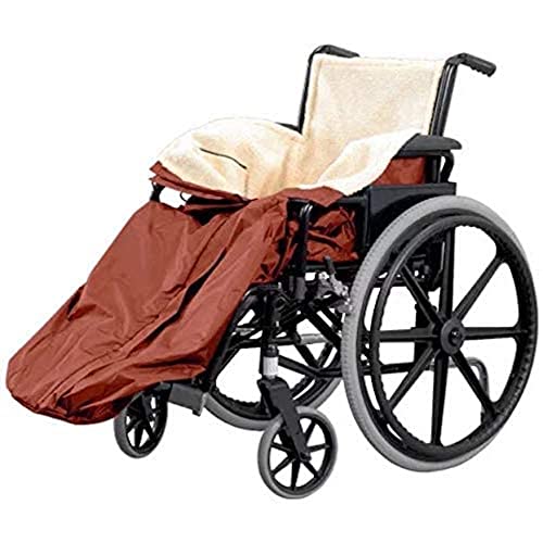 NRS Healthcare Rollstuhl-Rollstuhl, mit Fleece gefüttert, wasserdicht, Standard, Burgunderrot, 951 g