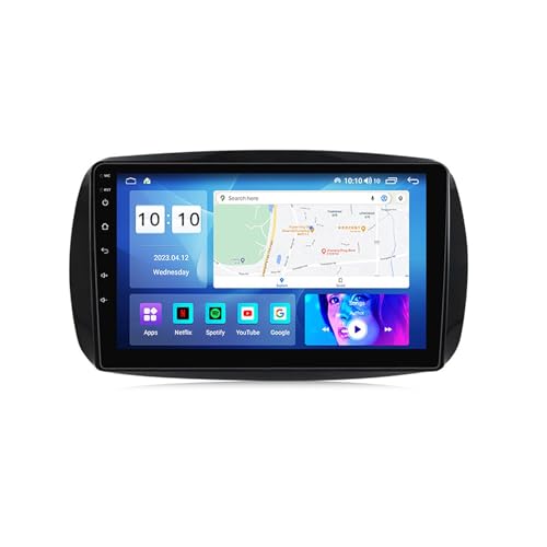 Android 12.0 Autoradio Für Benz Smart 2014-2020 9-Zoll Touchscreen GPS Navigation Mit WiFi Bluetooth Lenkradsteuerung Rückfahrkamera Kabelloses CarPlay Android Auto (Size : M100S - 4 Core 1+16G WiFi