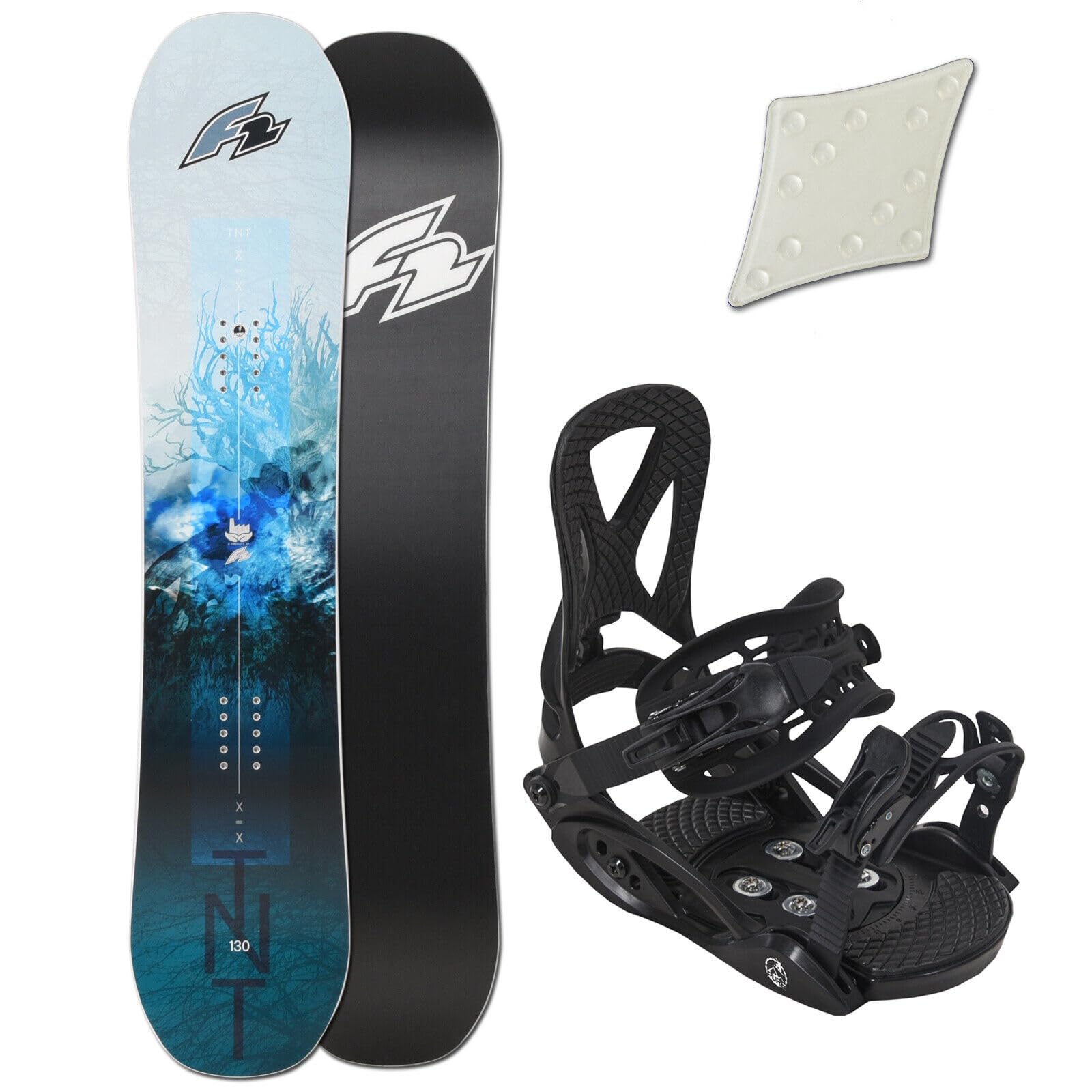 F2 TNT Kinder Snowboard Set - 125 cm + JUNIOR BINDUNG GR. S + PAD