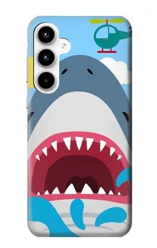 Shark Helicopter Cartoon Hülle Schutzhülle Taschen für Samsung Galaxy A35 5G