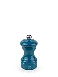 PEUGEOT - Pfeffermühle Bistro 10 cm - Klassische Mahlgradeinstellung - Aus Holz mit PEFC-Siegel - Pazifikblau lackiert