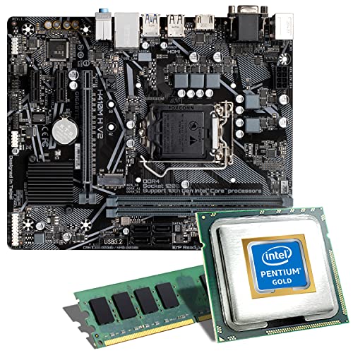 Mainboard Bundle | Intel Pentium Gold G6400 2x4000 MHz, ASUS Prime H410M-E, 8 GB DDR4-RAM, UHD Graphics 610, 1x M.2 Port, 4X SATA 6Gb/s, USB 3.2 Gen1 | Tuning Kit | CSL PC Aufrüstkit