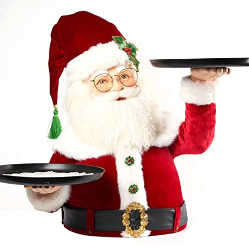 CeFoney Weihnachts-Schneemann-Halter für Süßigkeiten, Obst, Ständer, Arbeitsplatte, Weihnachtsmann-Haltebrett, Obstschalenregal, Harz, für Zuhause, Party, Essen und Snacks