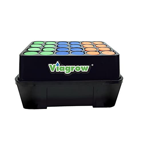 Viagrow VCLN24 Klonmaschine 24 Standorte Aeroponic Hydrokultur System, einzeln, schwarz