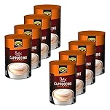 KRÜGER Dolce Vita Cappuccino Cremig-Zart, Getränkepulver mit löslichem Bohnenkaffee, Cappuccino zum anrühren, 8x 200 g Dose