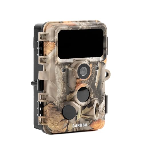 Caruba Wildtierkamera Moose 4K mit Nachtsicht - 32GB SD-Karte, Wildkamera für Outdoor, 48MP mit Bewegungsdetektor, für professionelle Wildtierbeobachtung
