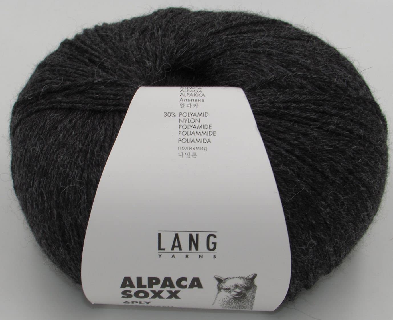 Lang Yarns Alpaca Soxx 6-fach, anthrazit, 150 Gramm