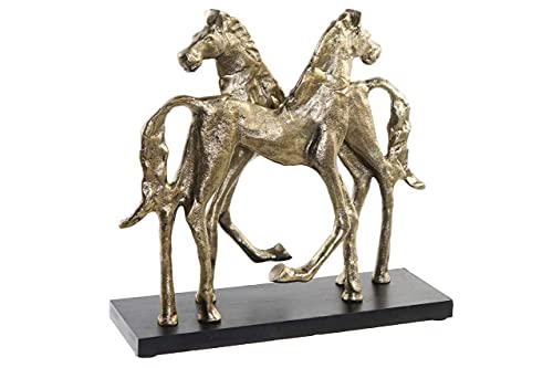 FD-174895 Dekofigur aus Aluminium und Holz, goldfarben, 36 x 10 x 30 cm