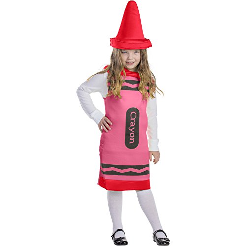Dress Up America Buntstift-Kostüm für Kinder – Rotes Buntstift-Kostüm für Mädchen und Jungen – Tolles Rollenspiel-Kostüm-Set