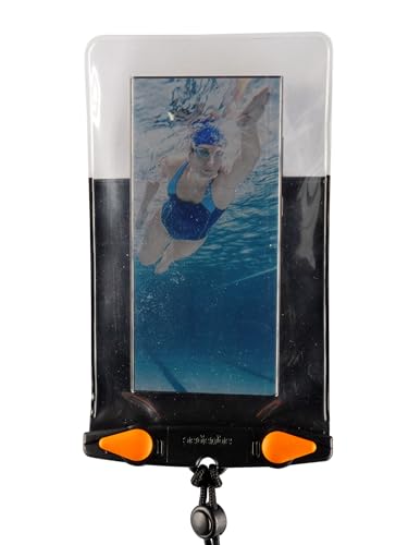 Aquapac - Wasserdichte Handyhülle - Shock Case kompatibel und iPhone 11 Pro Max, iPhone 11, iPhone XR, iPhone 8 Plus, Samsung S10 Plus - Schwarz