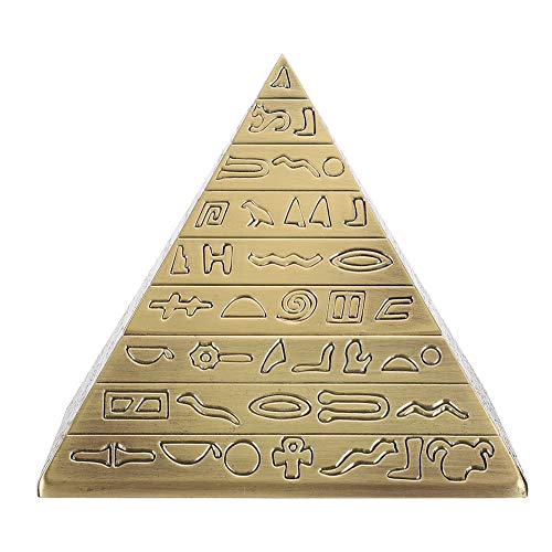 Retro Aschenbecher mit Abdeckung Vintage Kreative Pyramiden Aschenbecher Ägyptische Pyramiden Form für Tischdekoration Männliche Geschenk Büro Ornamente(Bronze)
