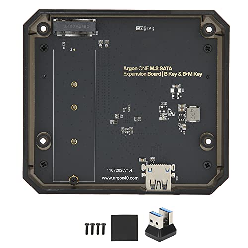 Heayzoki Gehäuse für Raspberry Pi 4B M.2 Expansion Board USB3.0 zu SATA Connect SSD Solid State Drives, für Raspberry Pi 4B Gehäuse Unterstützt M.2 Expansion Board
